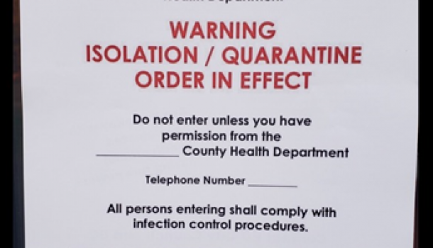 Health Dept. Investigates Fake Quarantine Signage