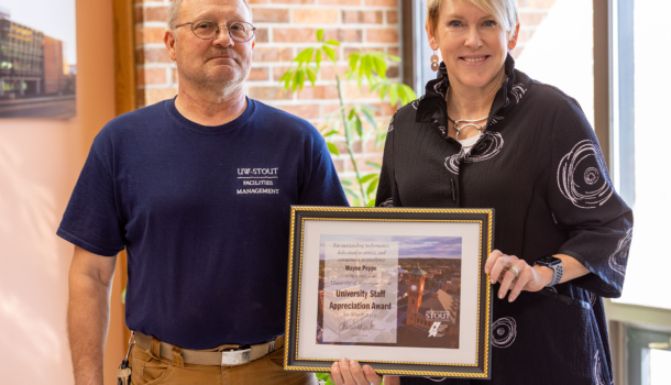 UW-Stout’s Maintenance Employee Recognized Appreciation Award