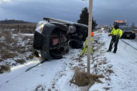 Crews Respond to Ramp Rollover