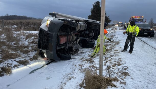 Crews Respond to Ramp Rollover