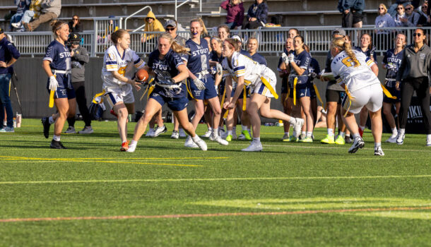 Breaking Gridiron Ground: UW-Stout Triumphs in First-Ever Women’s Flag Football League Sponsored by Minnesota Vikings