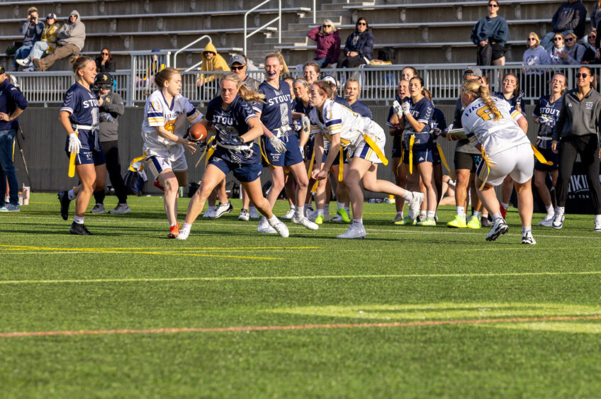 Breaking Gridiron Ground: UW-Stout Triumphs in First-Ever Women’s Flag Football League Sponsored by Minnesota Vikings