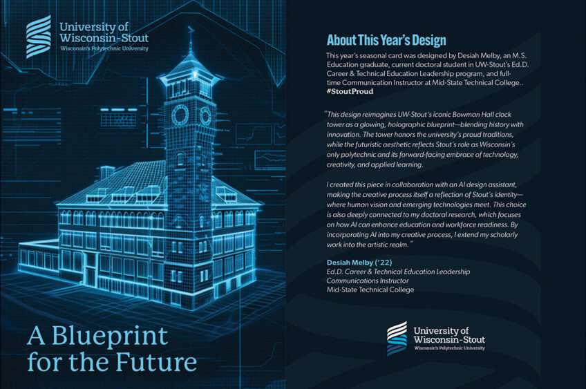 Looking Local: Doctoral Student’s AI-enhanced Artwork Featured on Chancellor’s Seasonal Greeting Card