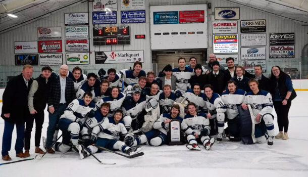 Looking Local: With WIAC Trophy in Hand, Blue Devils Hockey Team Readies for Postseason Run