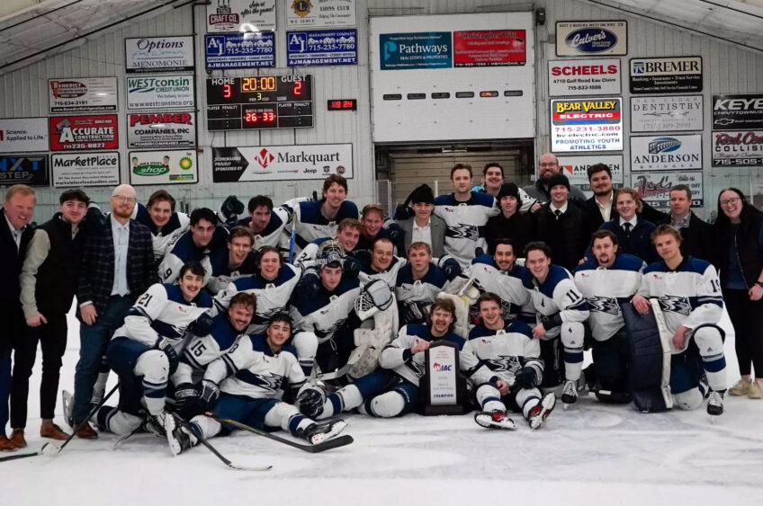 Looking Local: With WIAC Trophy in Hand, Blue Devils Hockey Team Readies for Postseason Run